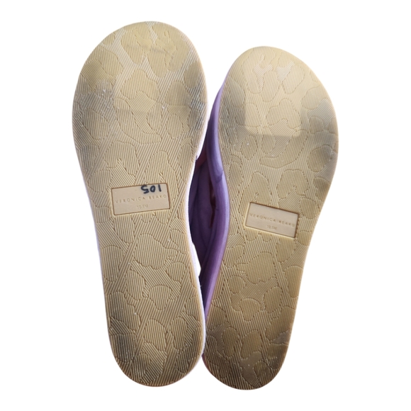 Veronica Beard Geno Lavender Suede Platform Sandals 90's Inspired Wedge Sz 10.5 - Picture 8 of 9